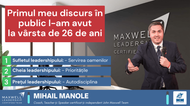 Primul meu discurs &icirc;n public l-am avut la v&acirc;rsta de 26 de ani