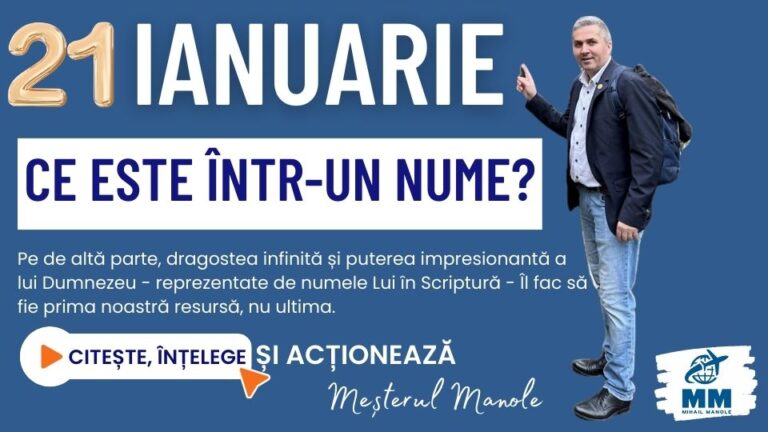 21 IANUARIE &ndash; CE ESTE &Icirc;NTR-UN NUME?