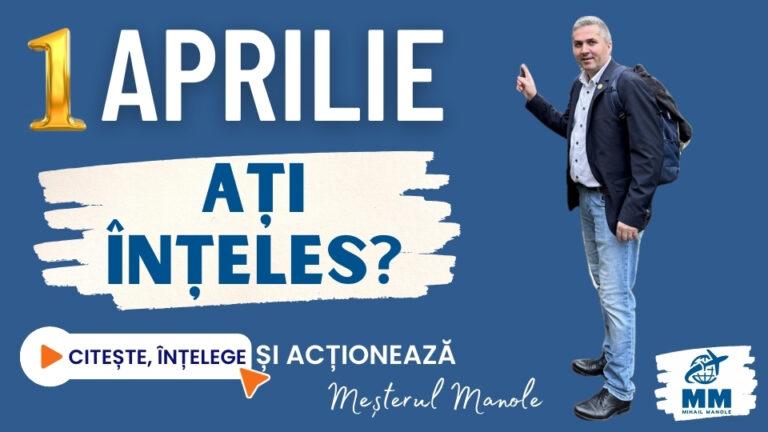 1 APRILIE &ndash; AȚI &Icirc;NȚELES?
