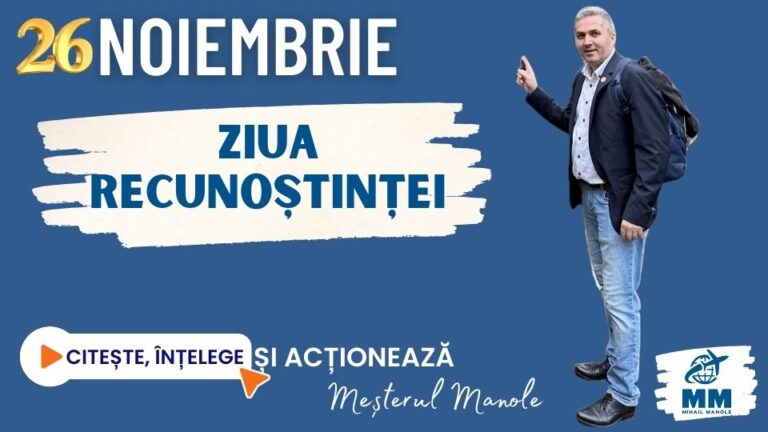 26 NOIEMBRIE &ndash; ZIUA RECUNOȘTINȚEI