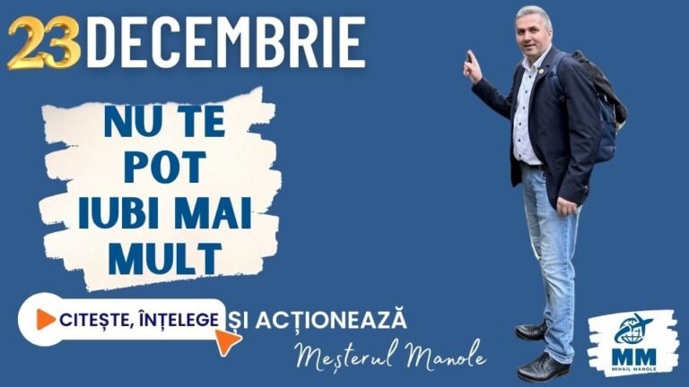 23 DECEMBRIE &ndash; NU TE POT IUBI MAI MULT